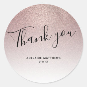 Sticker Rond Rose Gold Parties scintillant tendance salon de co