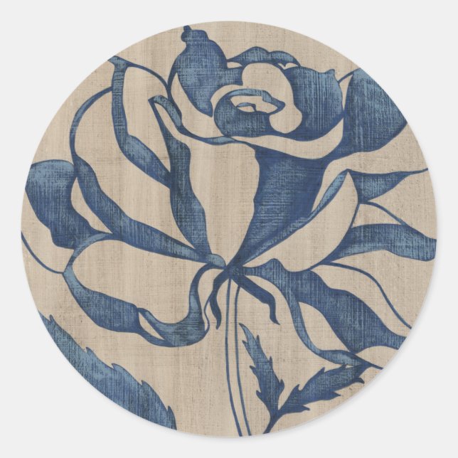 Sticker Rond Rose Indigo (Devant)