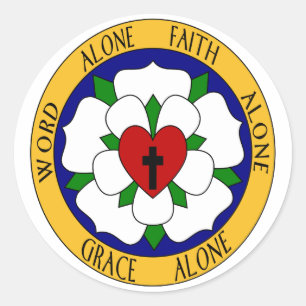 Sticker Rond Rose Luther Blanc Et Vert