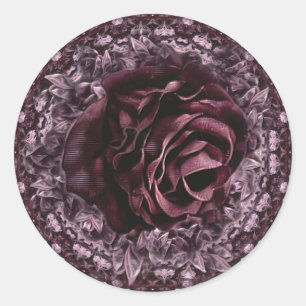 Sticker Rond Rose Mandala