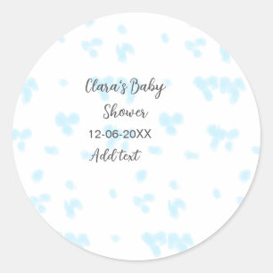 Sticker Rond Rose mignon baby shower aquarelle moderne dat