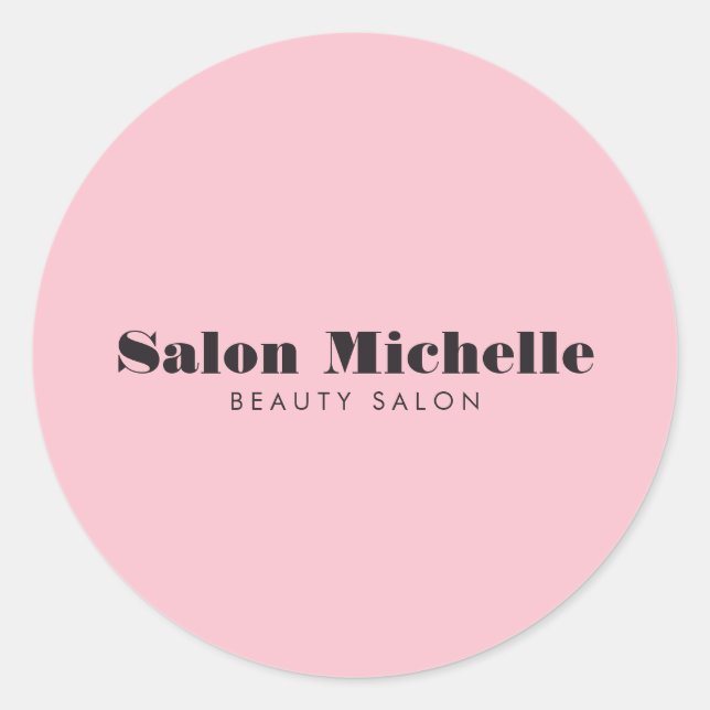 Sticker Rond Rose minimaliste chic (Devant)