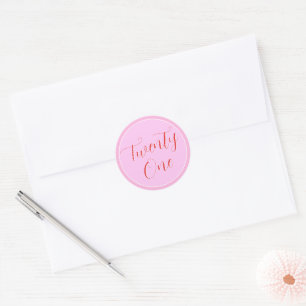 Sticker Rond Rose moderne 21e