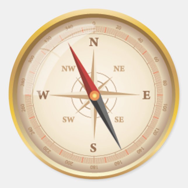 Sticker Rond ROSE OPUS Compass (Devant)