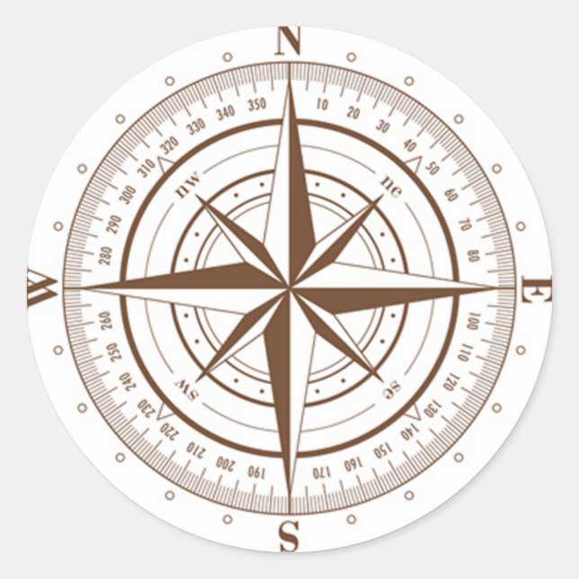 Sticker Rond ROSE OPUS Compass (Devant)