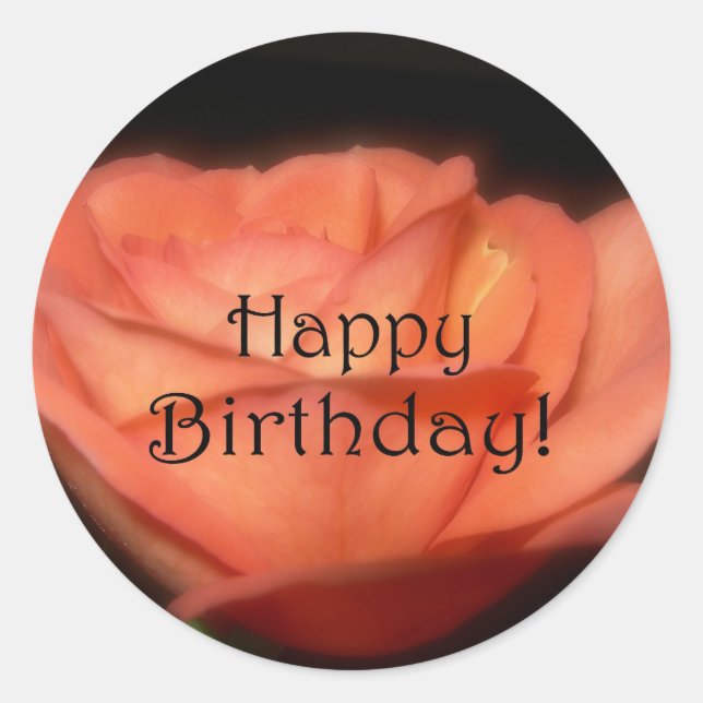 Sticker Rond Rose orange (Devant)