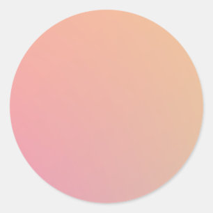Sticker Rond Rose pêche