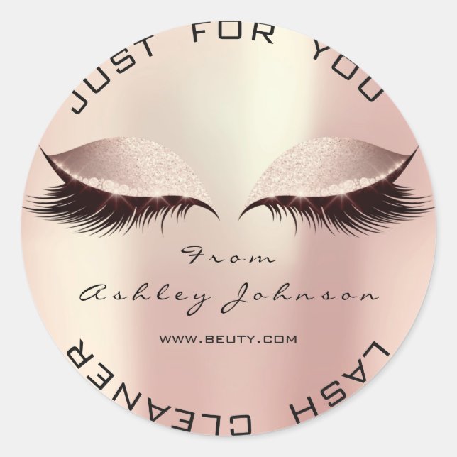 Sticker Rond Rose Rose Parties scintillant Beauté Nettoyeur de  (Devant)