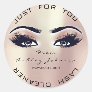 Sticker Rond Rose Rose Parties scintillant de beauté Coral Lash