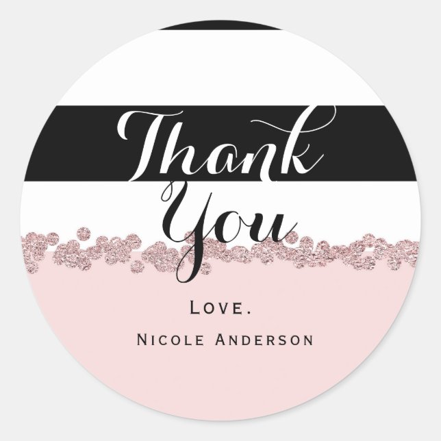 Sticker Rond Rose rose rose rose moderne Noir & Blanc Grille (Devant)