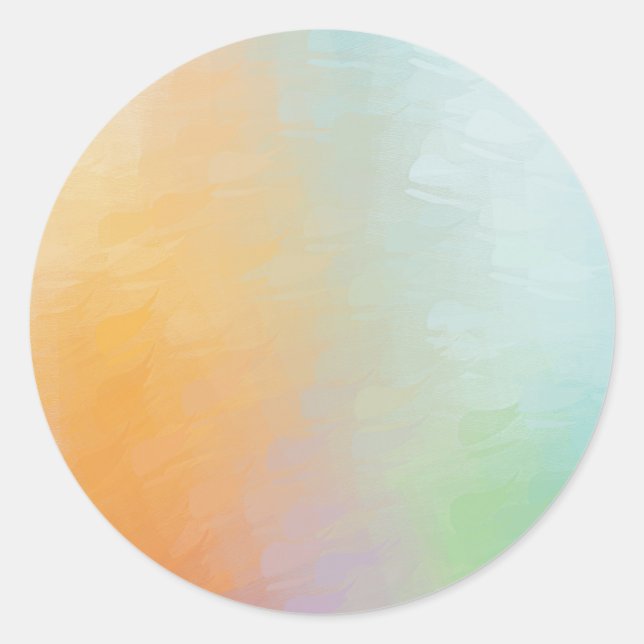 Sticker Rond Rose Rouge Jaune Bleu Modèle Abstrait Vide (Devant)