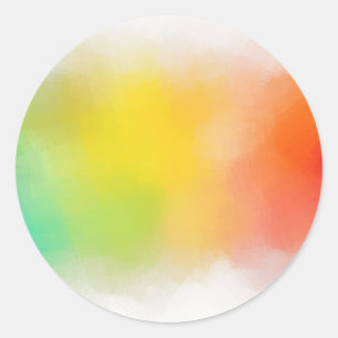 Sticker Rond Rose Rouge Jaune Orange Bleu Vert Personnalisé Col