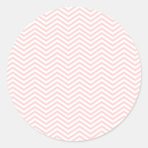 Sticker Rond Rose saumoné Chevron
