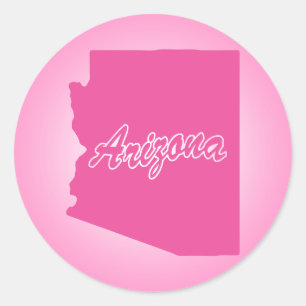 Sticker rond rose State Arizona Classic