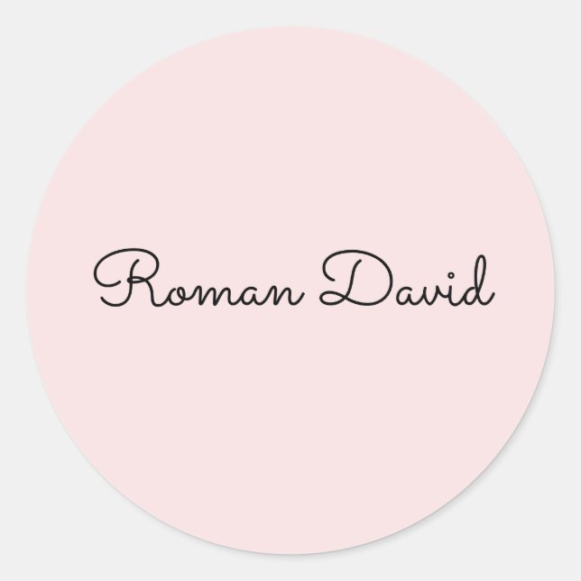 Sticker Rond Rose Sugar Pinkish personnalisé (Devant)