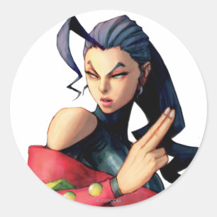 Sticker Rond Rose tenant Deux Doigts