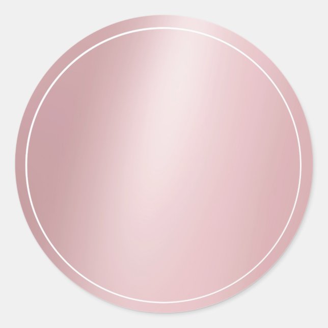 Sticker Rond Rose tendance Gold Blank élégant moderne Modèle (Devant)