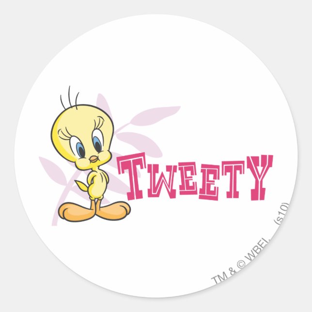 Sticker Rond Rose "TWEETY™" (Devant)