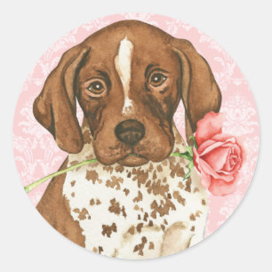 Sticker Rond Rose Valentine GSP