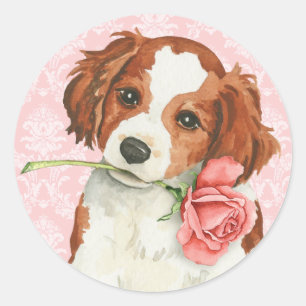Sticker Rond Rose Valentine Kooiker
