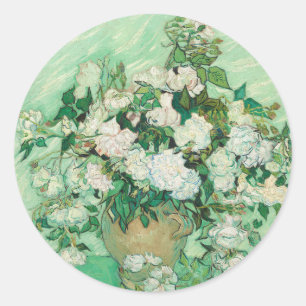 Sticker Rond Rose   Vincent van Gogh