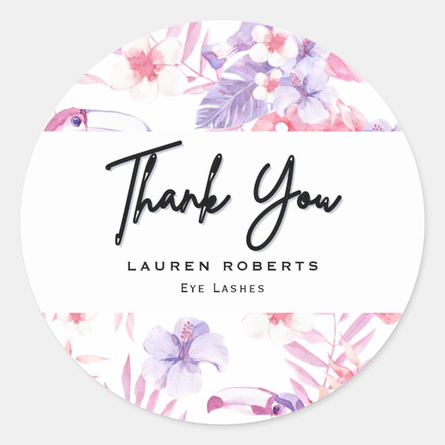 Sticker Rond Rose White Luxe Eyelashes (Devant)