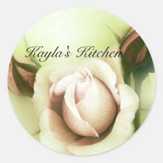 Sticker Rond roses à peine roses1