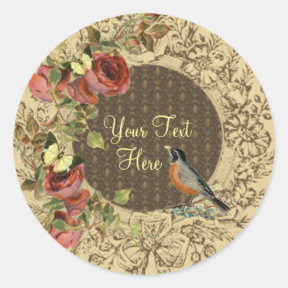 Sticker Rond Roses d'été