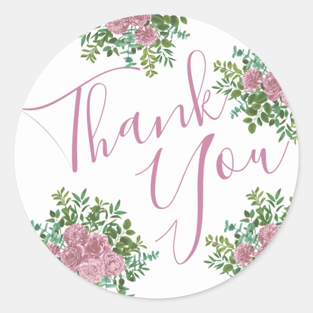 Sticker Rond Roses roses Jardin Printemps Mariage (Devant)