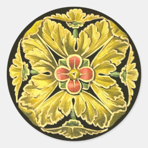 Sticker Rond Rosette architecturale antique n° 3