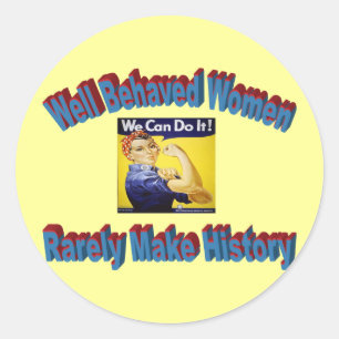 Sticker Rond Rosie la chemise Riveter