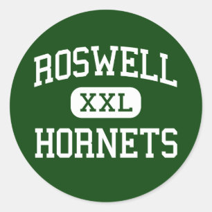 Sticker Rond Roswell - Hornets - Lycée - Roswell Géorgie