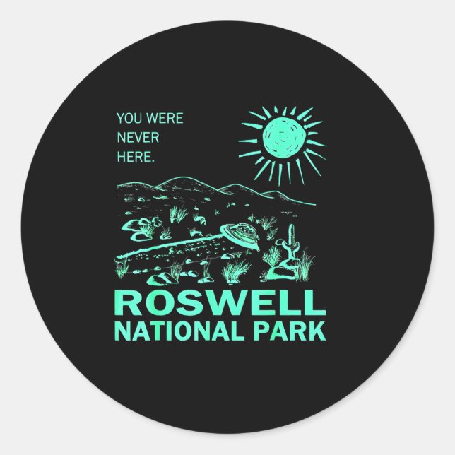 Sticker Rond Roswell National Park New Mexico  (Devant)
