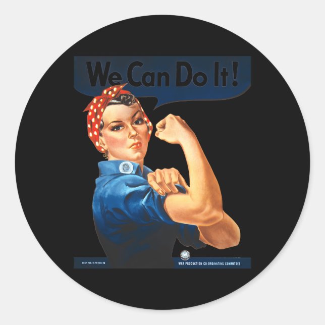 Sticker Rond Rosy Le Rivètre Que Nous Pouvons Faire (Devant)