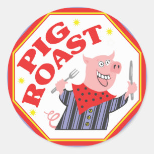 Sticker Rond Rôti de porc