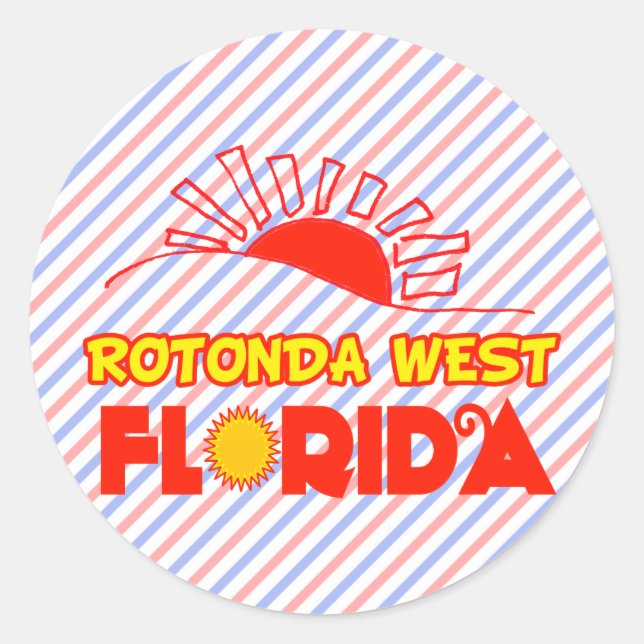 Sticker Rond Rotonda Ouest, Floride (Devant)