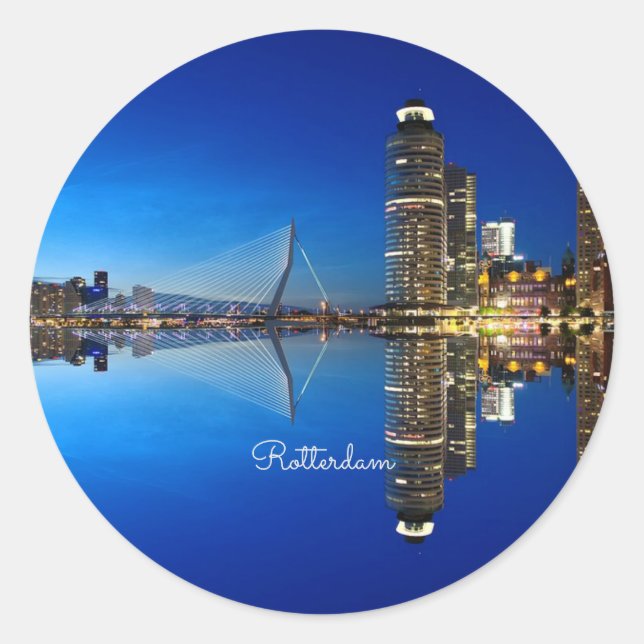 Sticker Rond Rotterdam, Photographie du paysage (Devant)