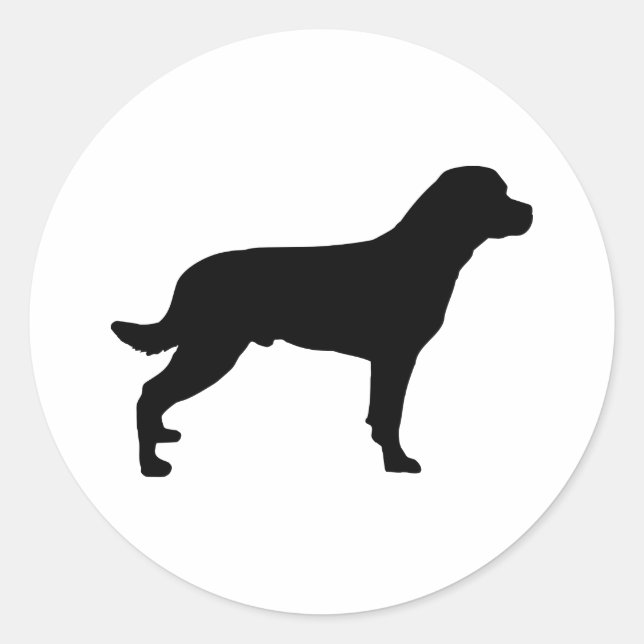 Sticker Rond Rottweiler (Devant)