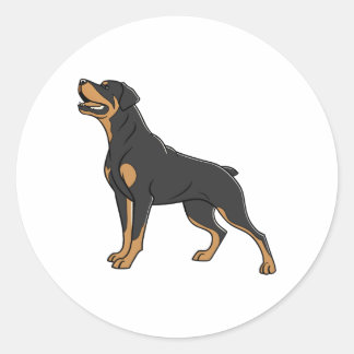Sticker Rond Rottweiler Dog - Rottie Pride