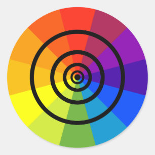 Sticker Rond roue de couleur empilée