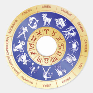 Sticker Rond Roue de zodiaque, occidentale