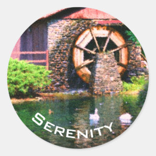 Sticker Rond Roue d'eau de sérénité Inspiration