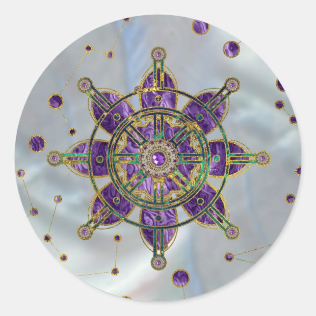 Sticker Rond Roue Dharma - Dharmachakra (Devant)
