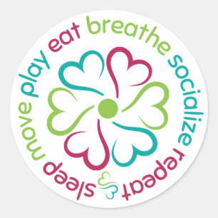 Sticker Rond Roue Wellness