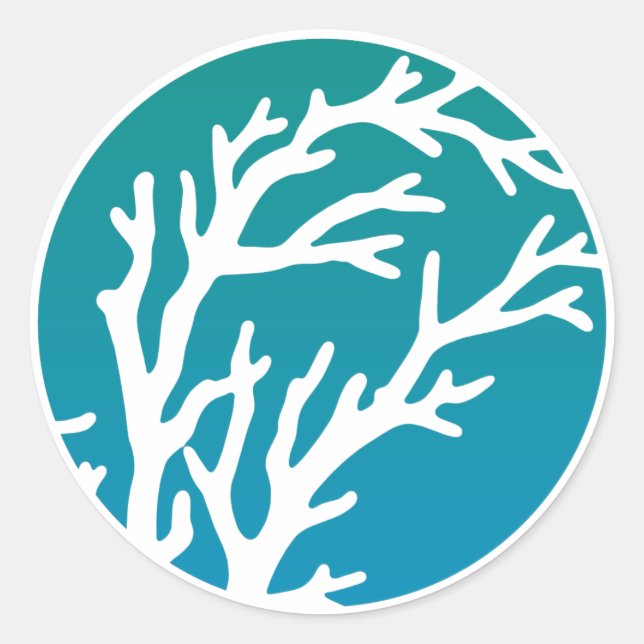 Sticker Rond Roues de crème Arbre bleu (Devant)