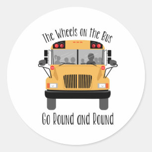 Sticker Rond Roues Sur Le Bus