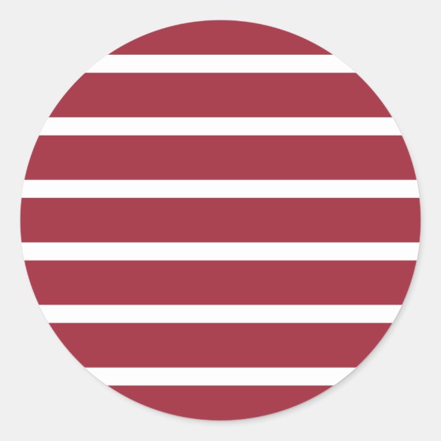 Sticker Rond Rouge avec bandes blanches American Flag Thème (Devant)