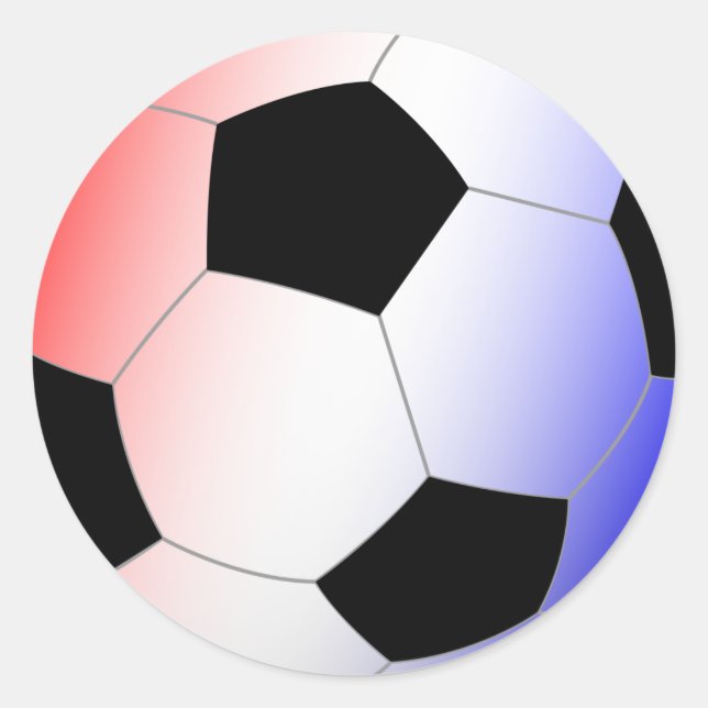 Sticker Rond Rouge, blanc et bleu (Devant)