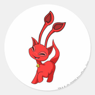 Sticker Rond Rouge d'Aisha