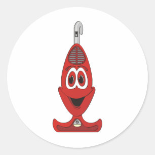 Sticker Rond Rouge de bande dessinée de vide